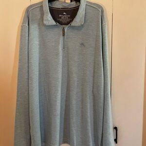 Tommy Bahama Men's Blue Quarter-Zip Shirt